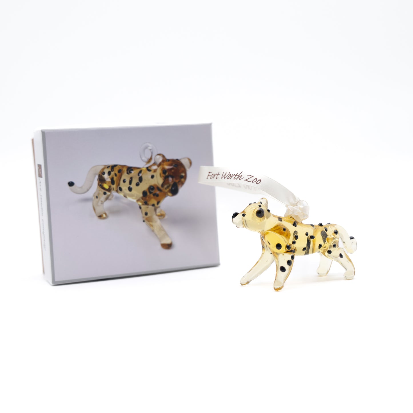 Cheetah Glass Ornament