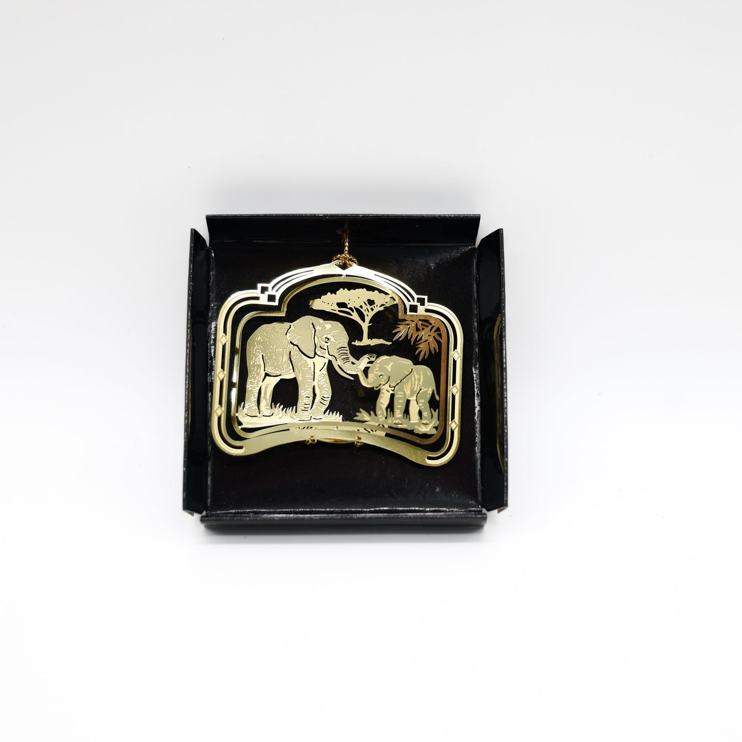 Elephants Brass Ornament
