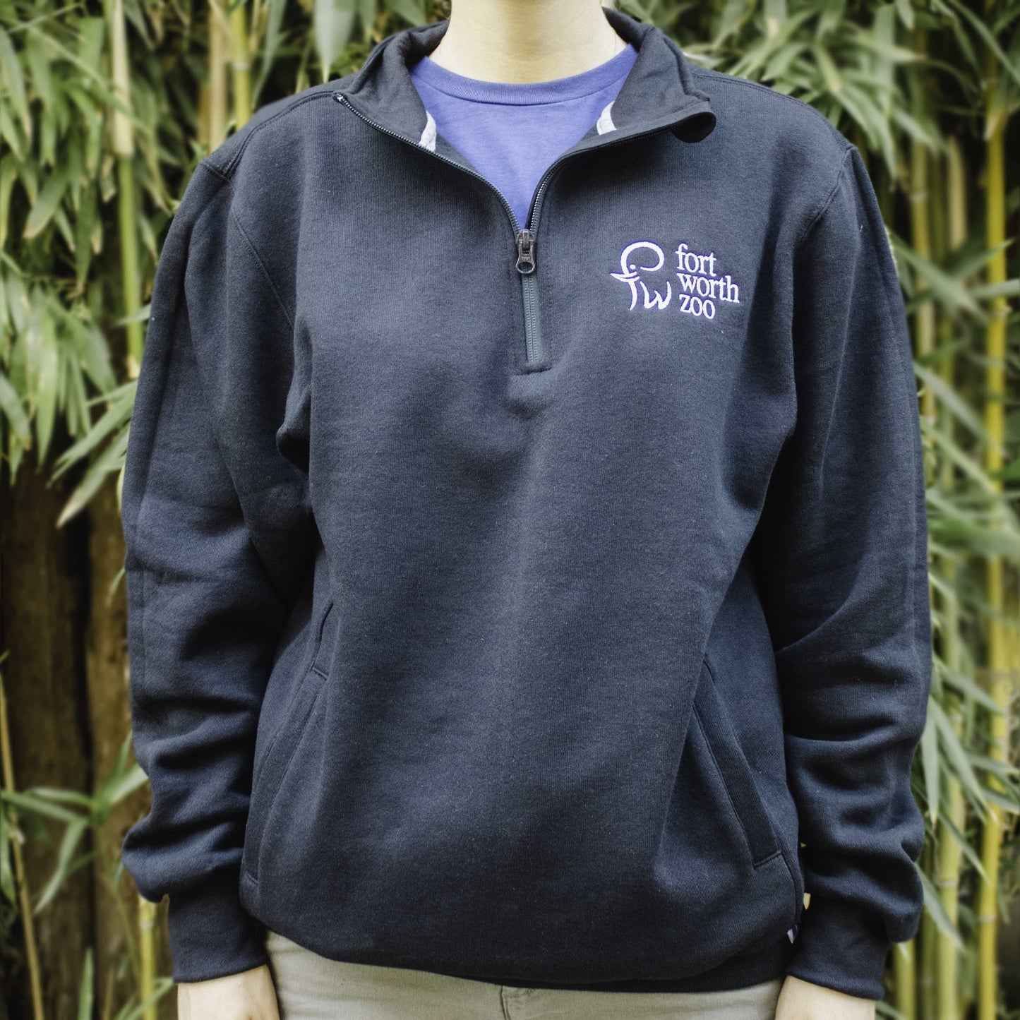Fort Worth Zoo Logo Quarter-Zip Fleece
