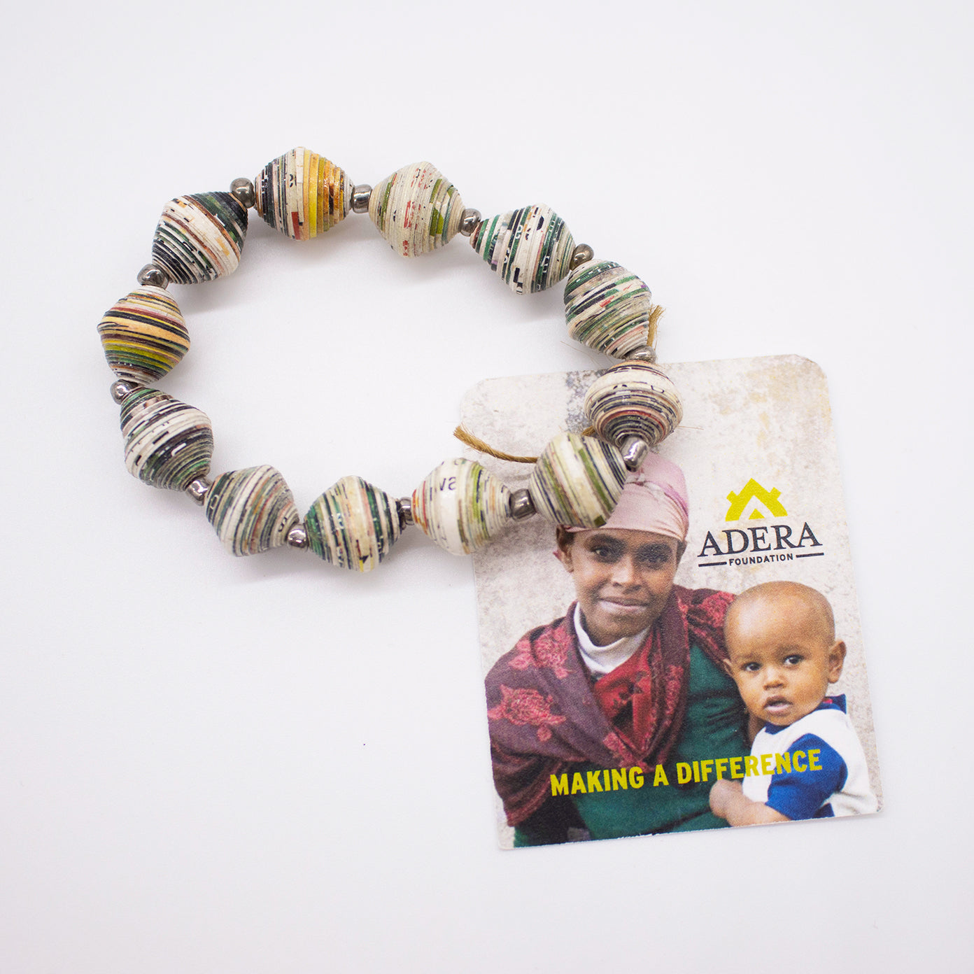 Upcycled Zoo Map Paper Bracelet