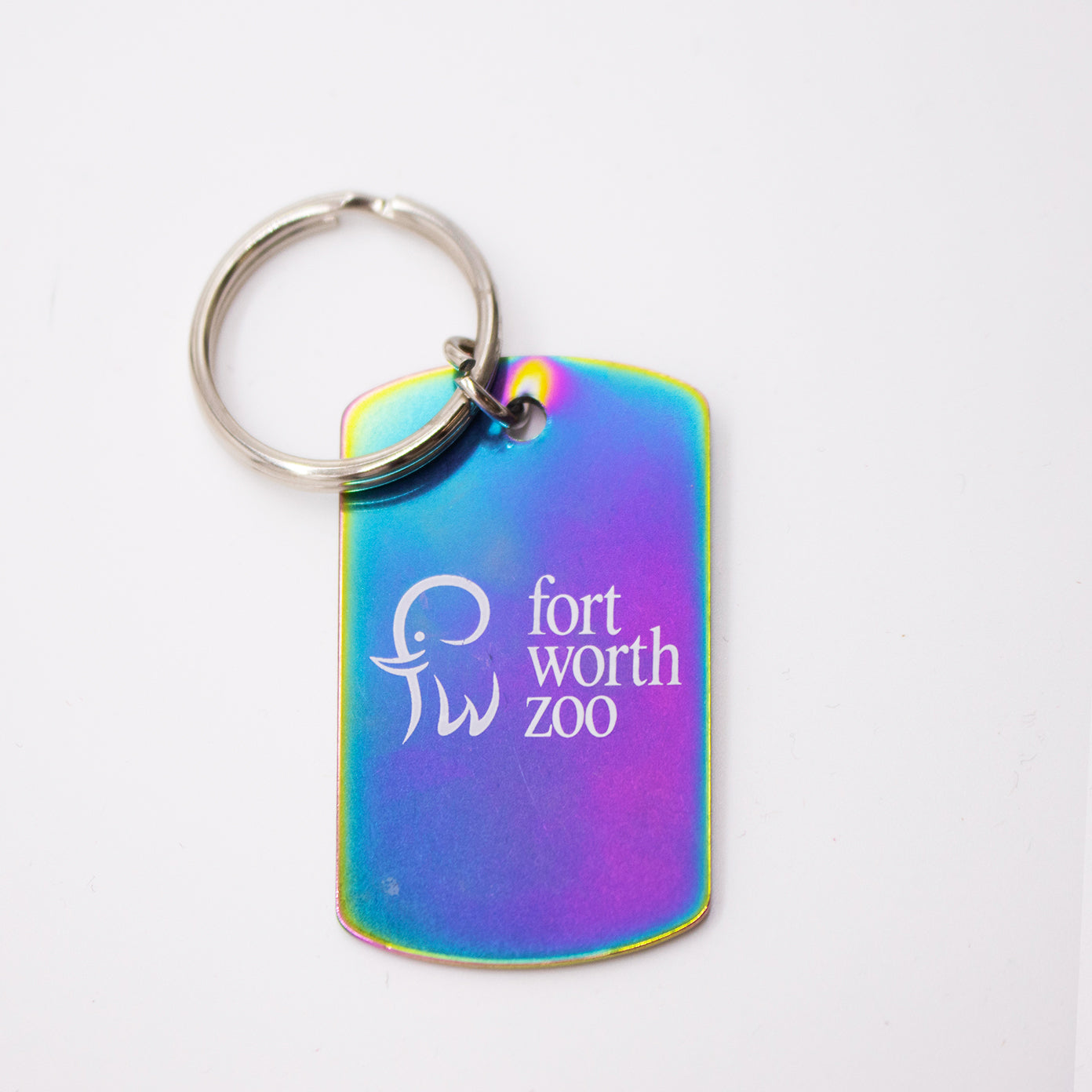Iridescent Elephant Keychain