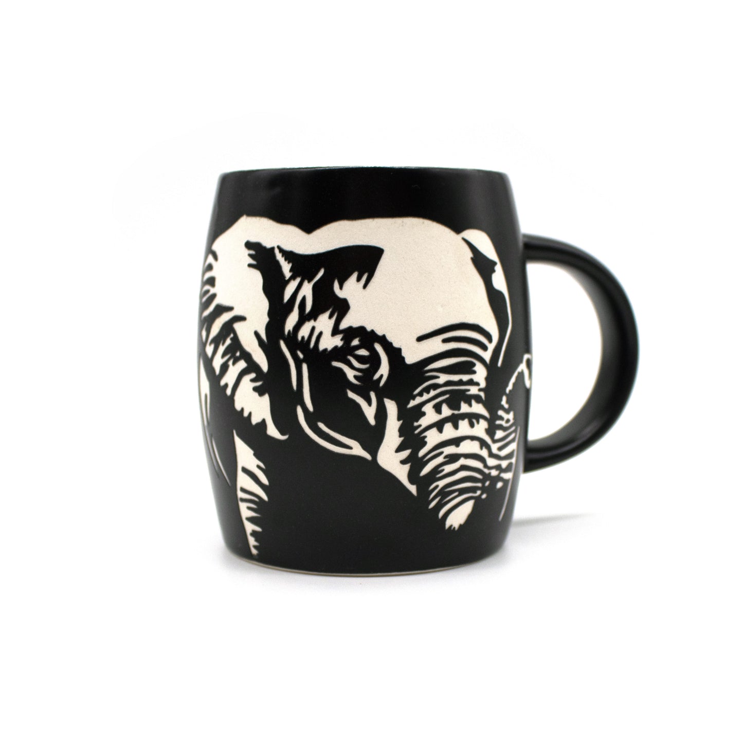 Etched Elephant Barrel Mug