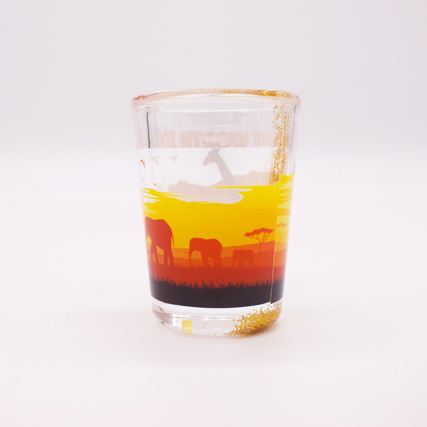 Glitter African Savanna Shot Glass