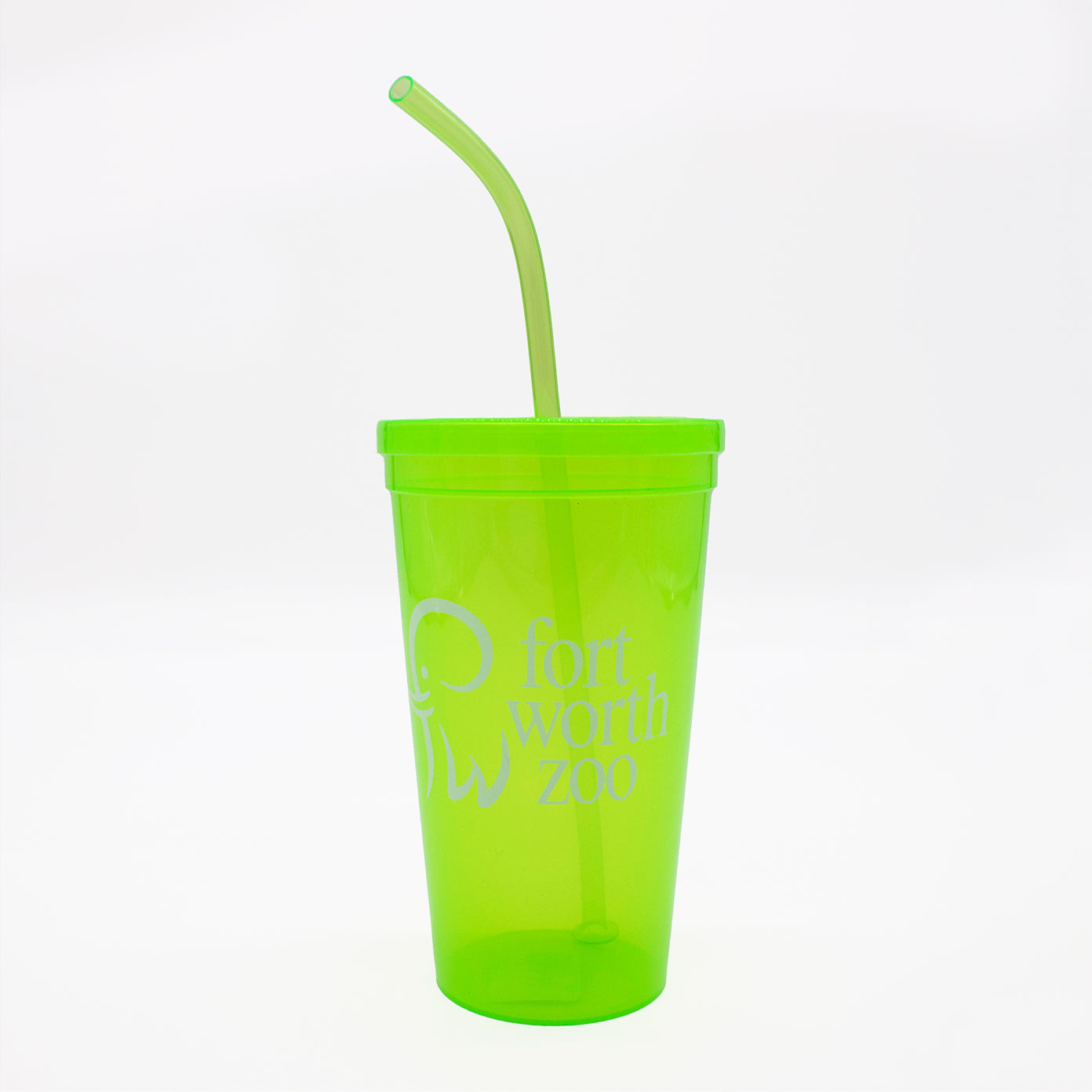 Neon Fort Worth Zoo Logo Tumbler with Straw
