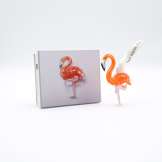 Flamingo Glass Ornament