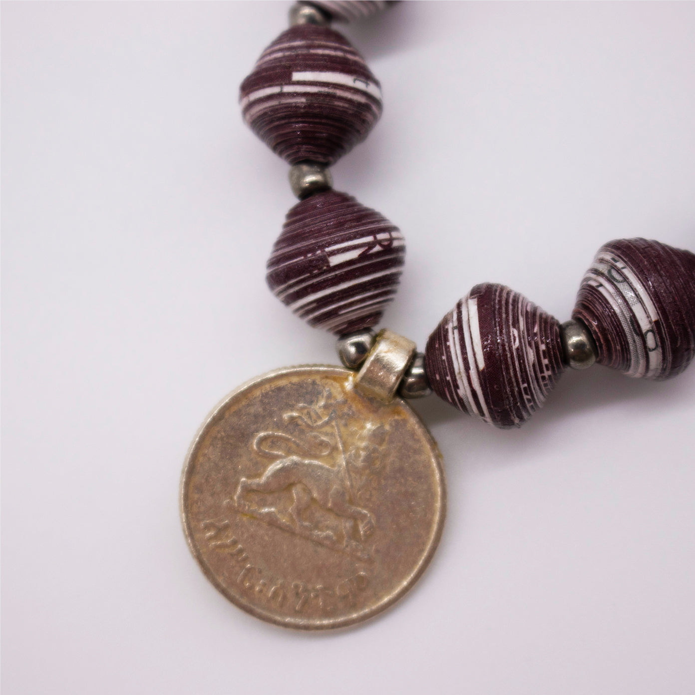 Upcycled Paper Bracelet with Coin