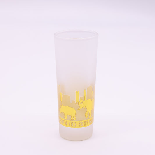 Frosted Animal Skyline Shooter Glass