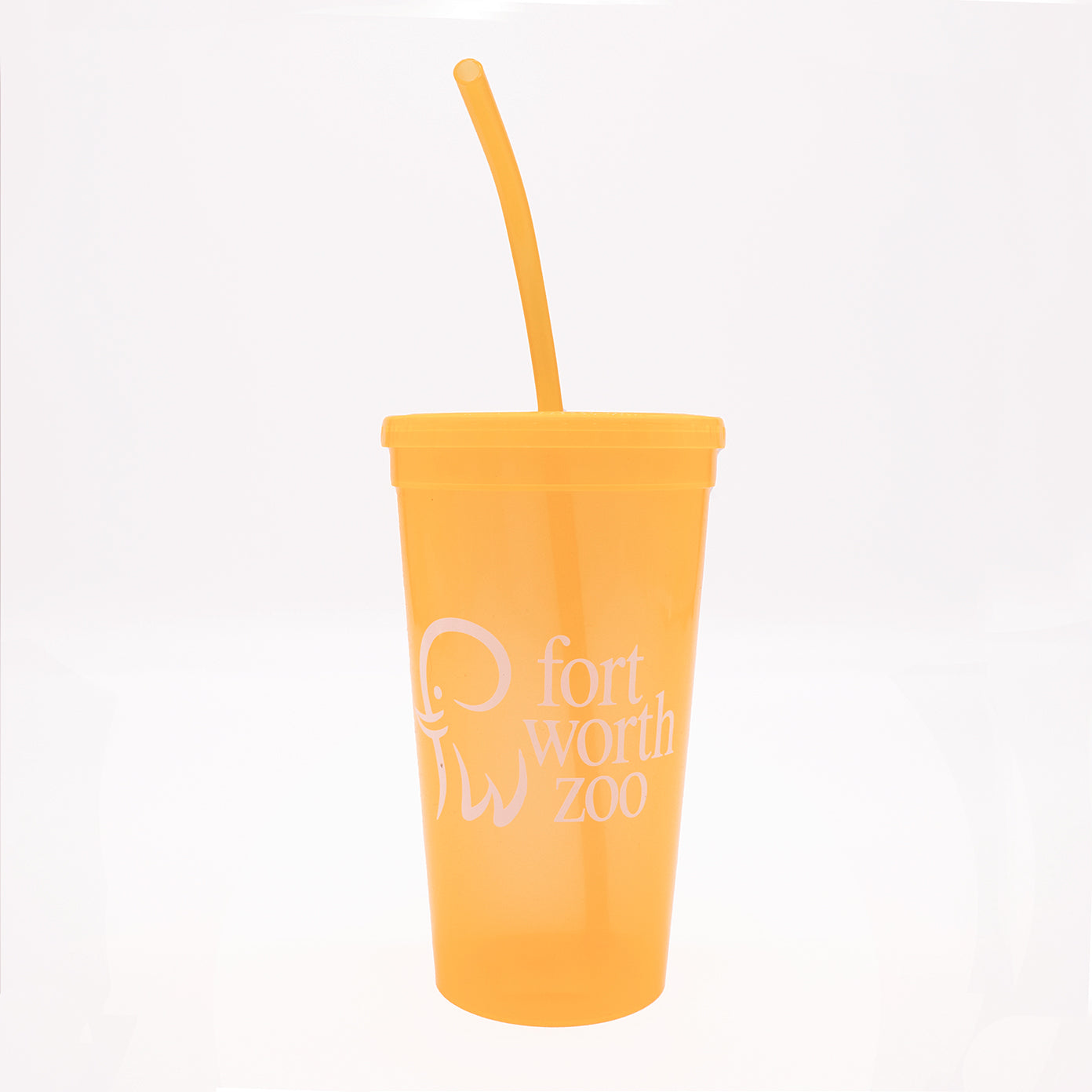 Neon Fort Worth Zoo Logo Tumbler with Straw